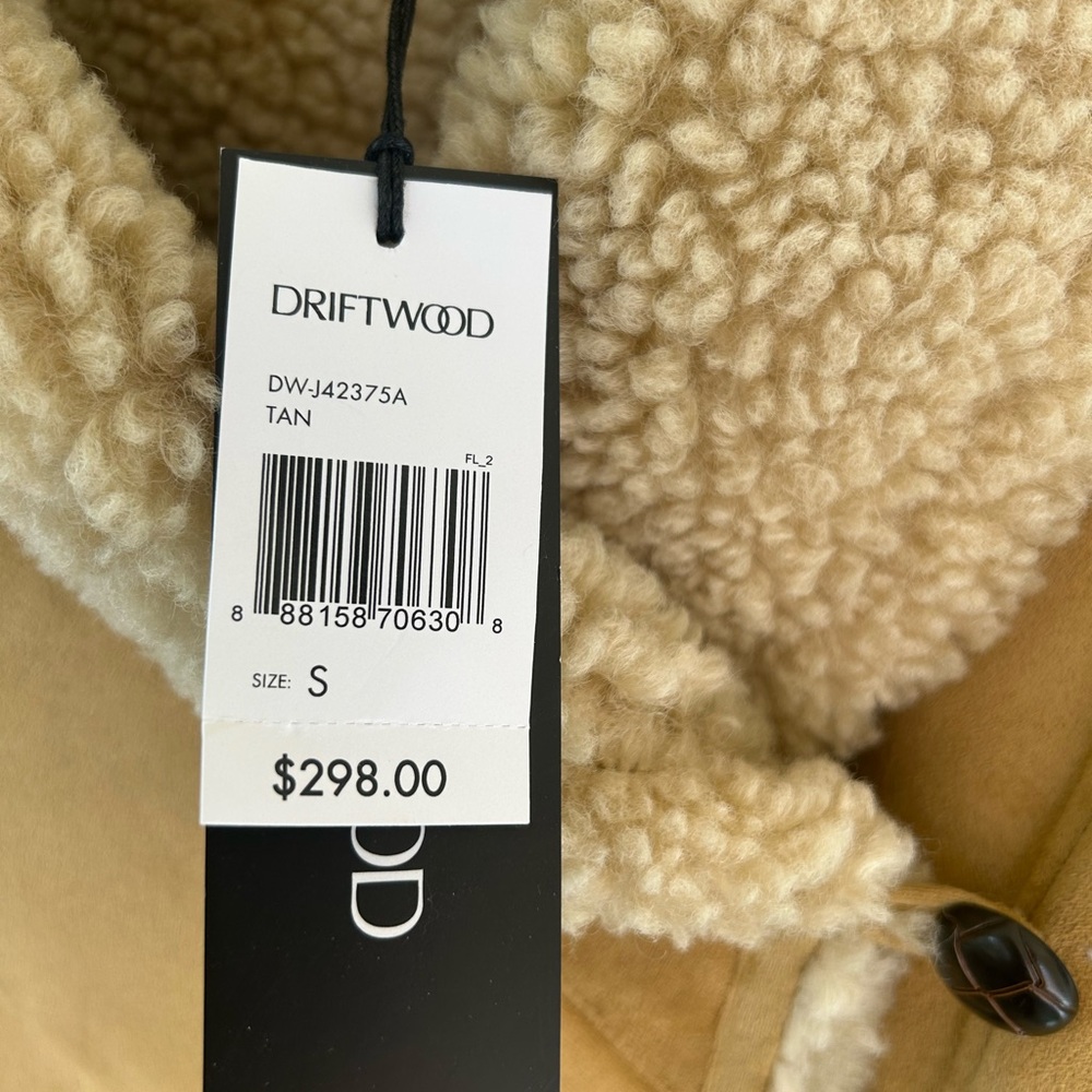 NWT $298 Driftwood Sundance Faux Suede Embroidered Coat S/M - Picture 3 of 8